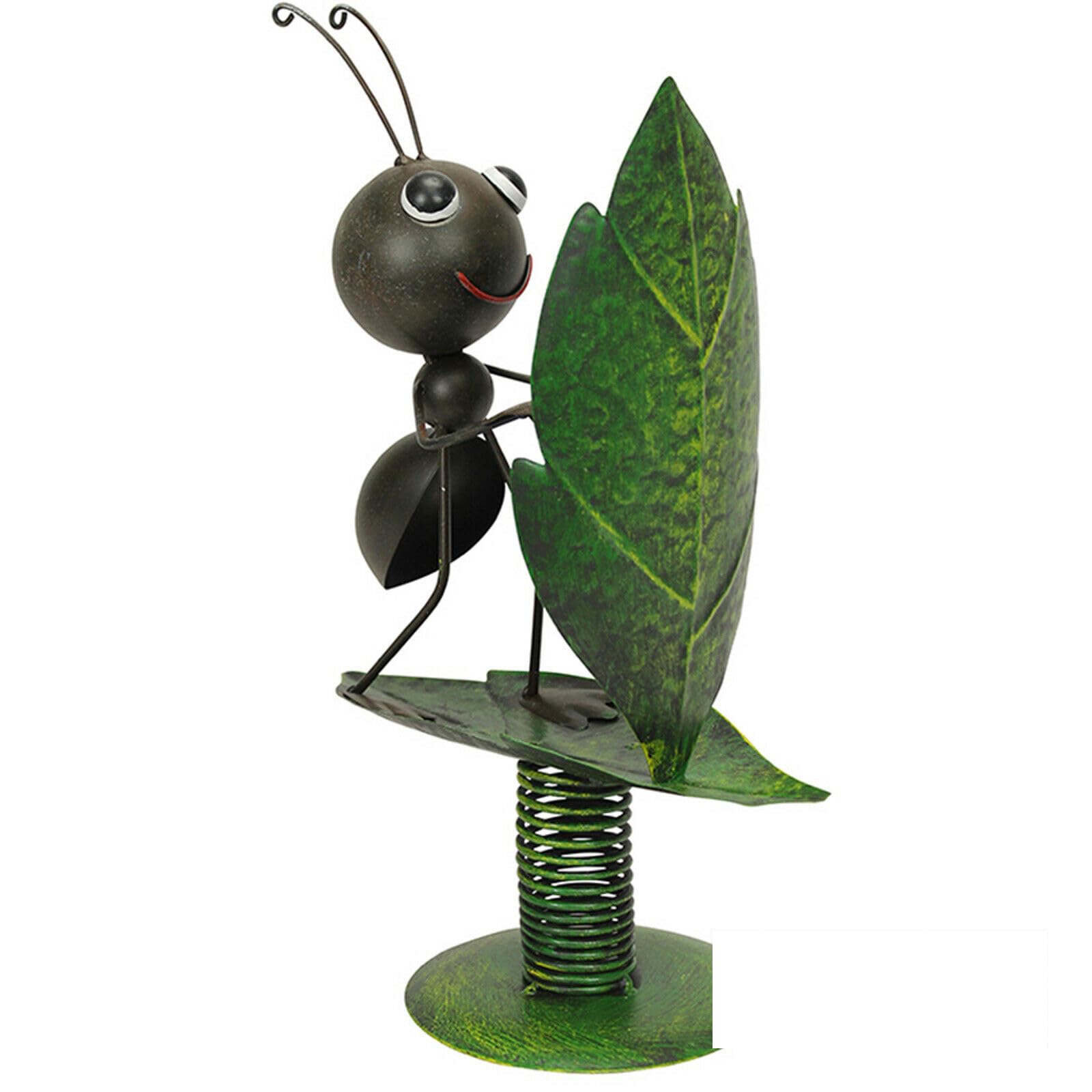 Primus Garden Art Primus® Quirky Metal Hand Painted Surfin' Ant On Spring Ornament For Indoor Or Outdoor Use