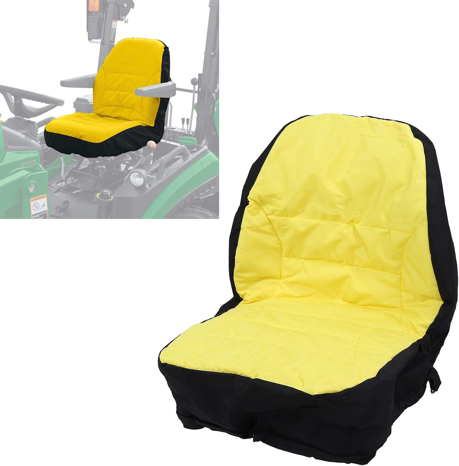 Lawn Mower Seat, Compact Utility Tractors Seat Cover Tractor Seat Cover LP95233 Up to 18in High Cushioned Seat Back Replacement for 3E 3R Series
