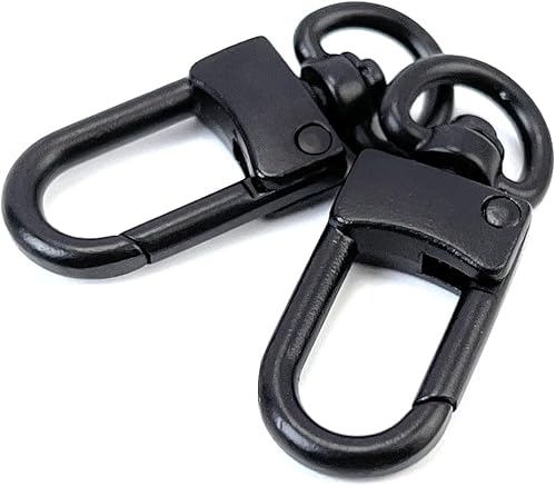 Miniatura 6 de VersaKits 10 clips giratorios resistentes de latón pequeños cierres de pinza de langosta para puerta de empuje, ganchos de presión estilo arco para