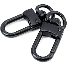 10 Pcs Heavy Duty Swivel Clips Matte Black Small Lobster Claw Clasps Push Gate Trigger Snap Hooks Arch Style for Sewing Purse Bag Jewelry Making
