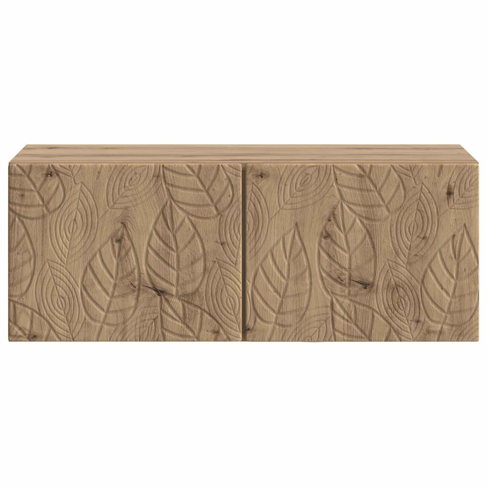 Gecheer Wandmontierter TV-Schrank 98 x 31 cm Artisan-Eiche, Fernsehschrank Fernsehtisch TV-Lowboard für Wohnzimmer Home-Cinema Gamerzimmer898904
