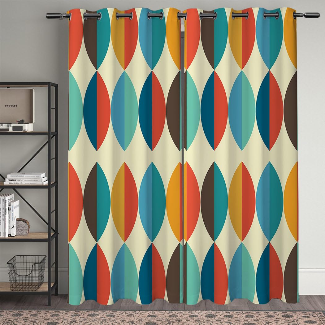 Amazon｜TRIKPTEY ミッドセンチュリー モダン 幾何学模様 葉 レトロ