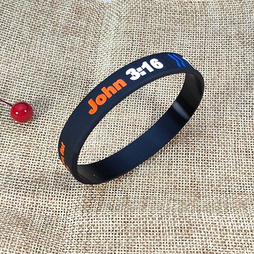 12 Packs Rubber Wristbands Bible Verse Bracelet Set Inspirational Quote Silicone Bracelets for Men Women,Strength Faith Scripture Cross Religious Jewelry Confirmation Baptism Easter Gift4