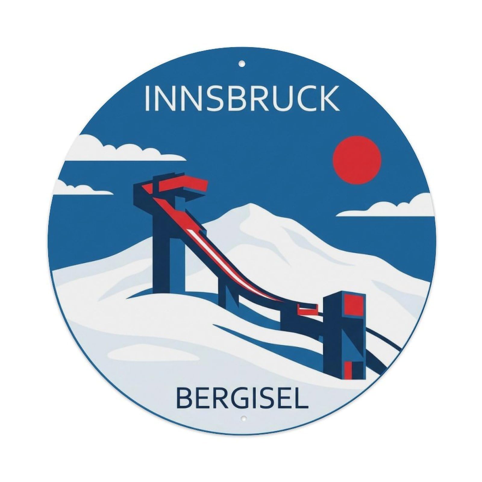 Vintage Travel Innsbruck Austria Spotless Metal Tin Sign