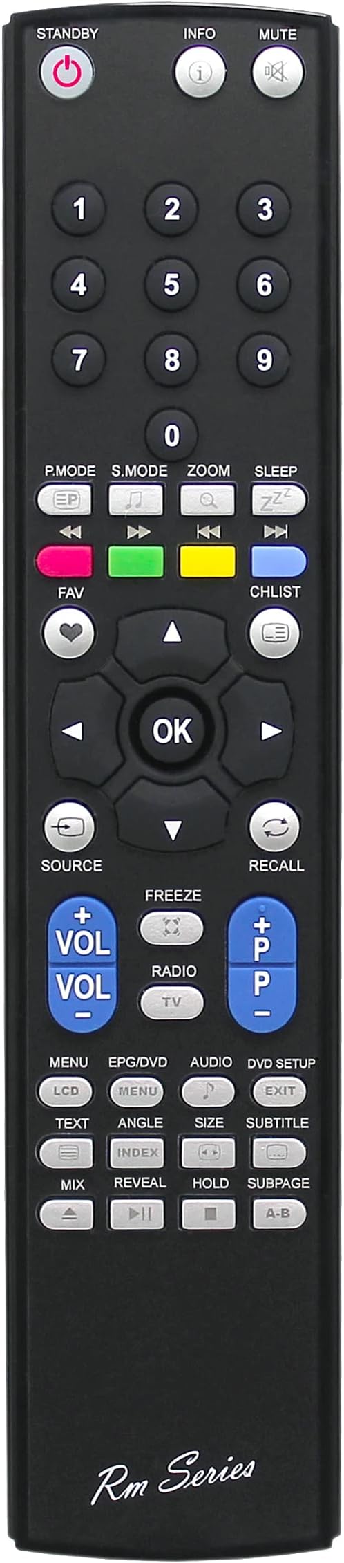 RM Series Remote Control Compatible with TEVION 43858