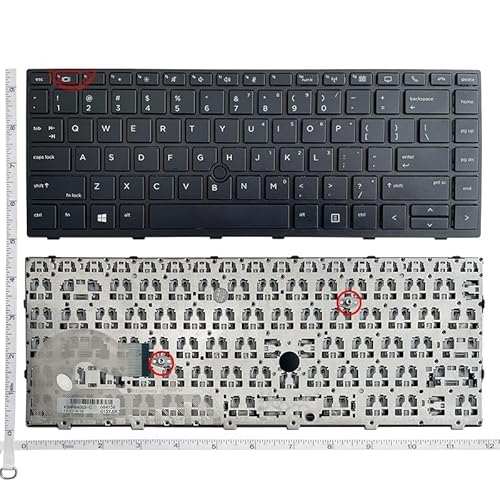 HP EliteBook 745 840 G5/G6 846 848 Zbook 14U HSN-I17C-4/I13C-4 I24C MT44 MT45用 US/RU/FR/LA ノートパソコンキーボード(US Black No Backlit)