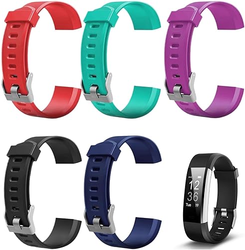 Miniatura 9 de Bandas de reloj de repuesto hoeslaw para ID115plus HR, conjunto de bandas de muñeca para monitor de actividad Very Fit Pro, correas de reloj