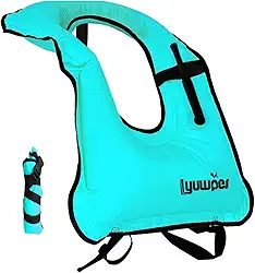 Colete inflável de snorkel para adultos, mergulho, natação, segurança, carga de até 220 kg