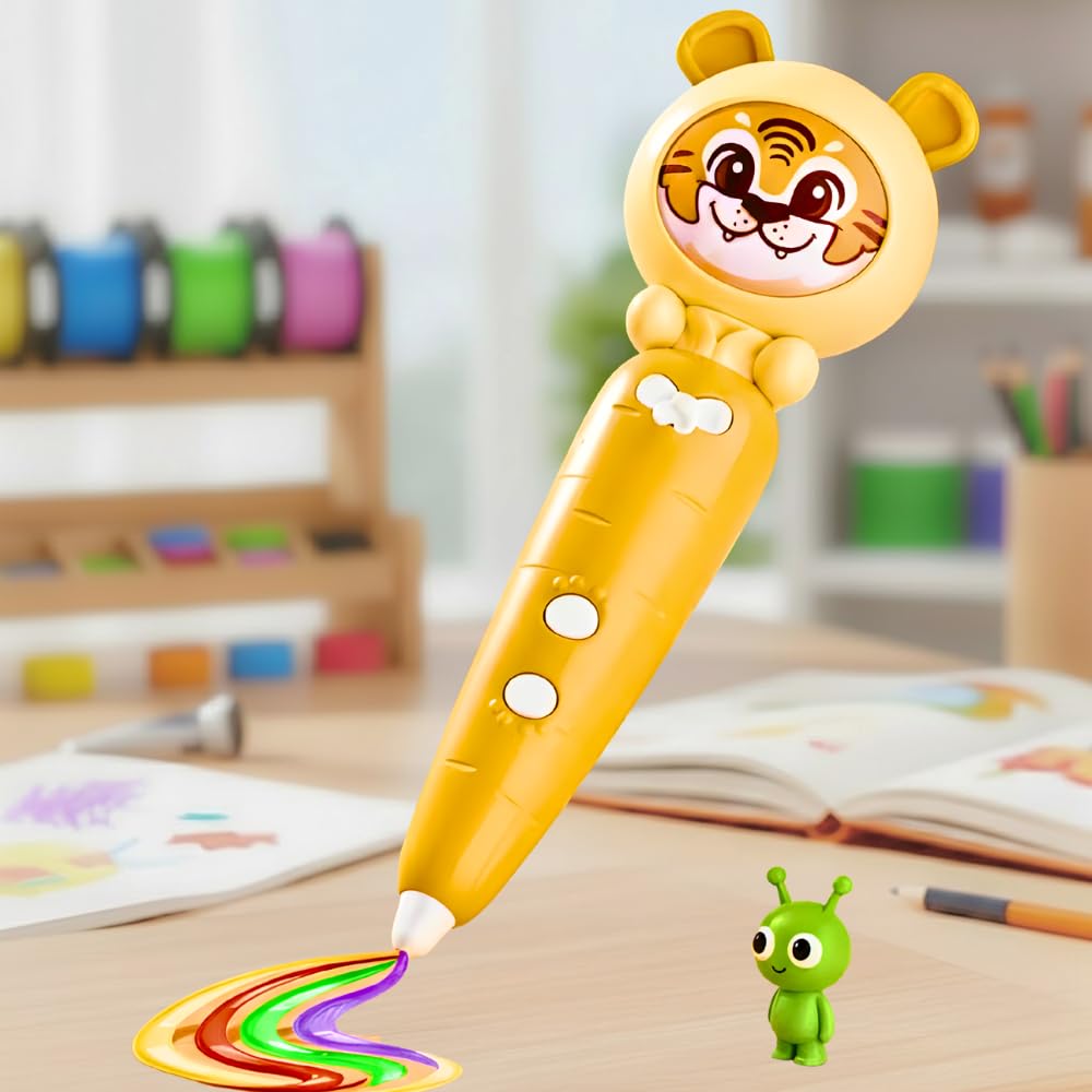 3D Printing Pen for Kids | Low Temperature Safe 3D Drawing Pen with Filaments, USB Cable & Complete Starter Kit | Cute Animal Design Creative Toy Gift for Boys & Girls-picture-18