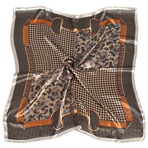 K-Elewon 35" Large Women's Satin Square Silk Feeling Hair Scarf Wrap Headscarf2