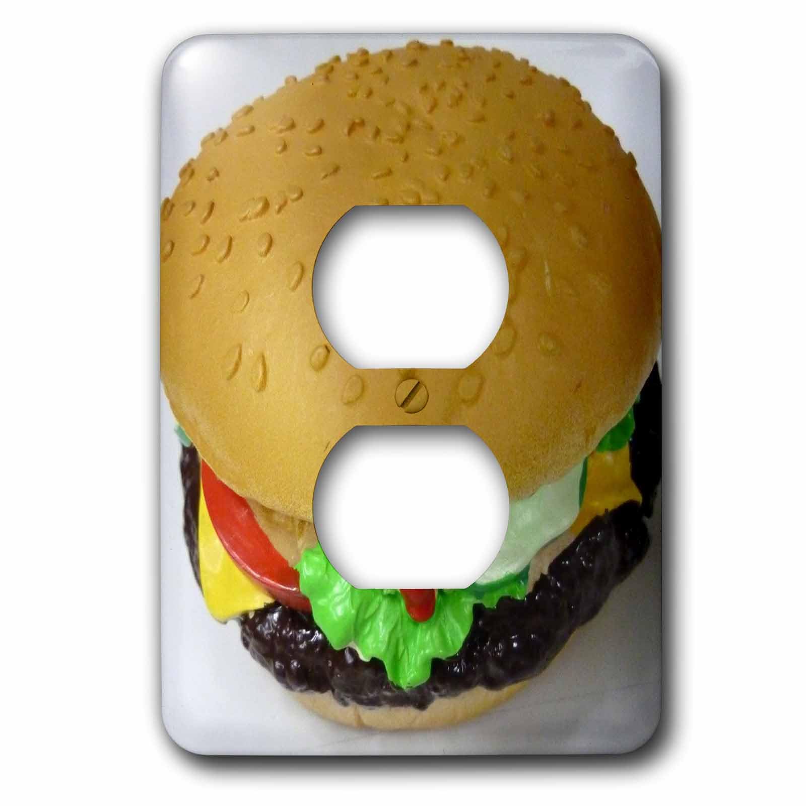 Tout le monde aime un burger plaque double prise murale décorative imprimée 17846_6