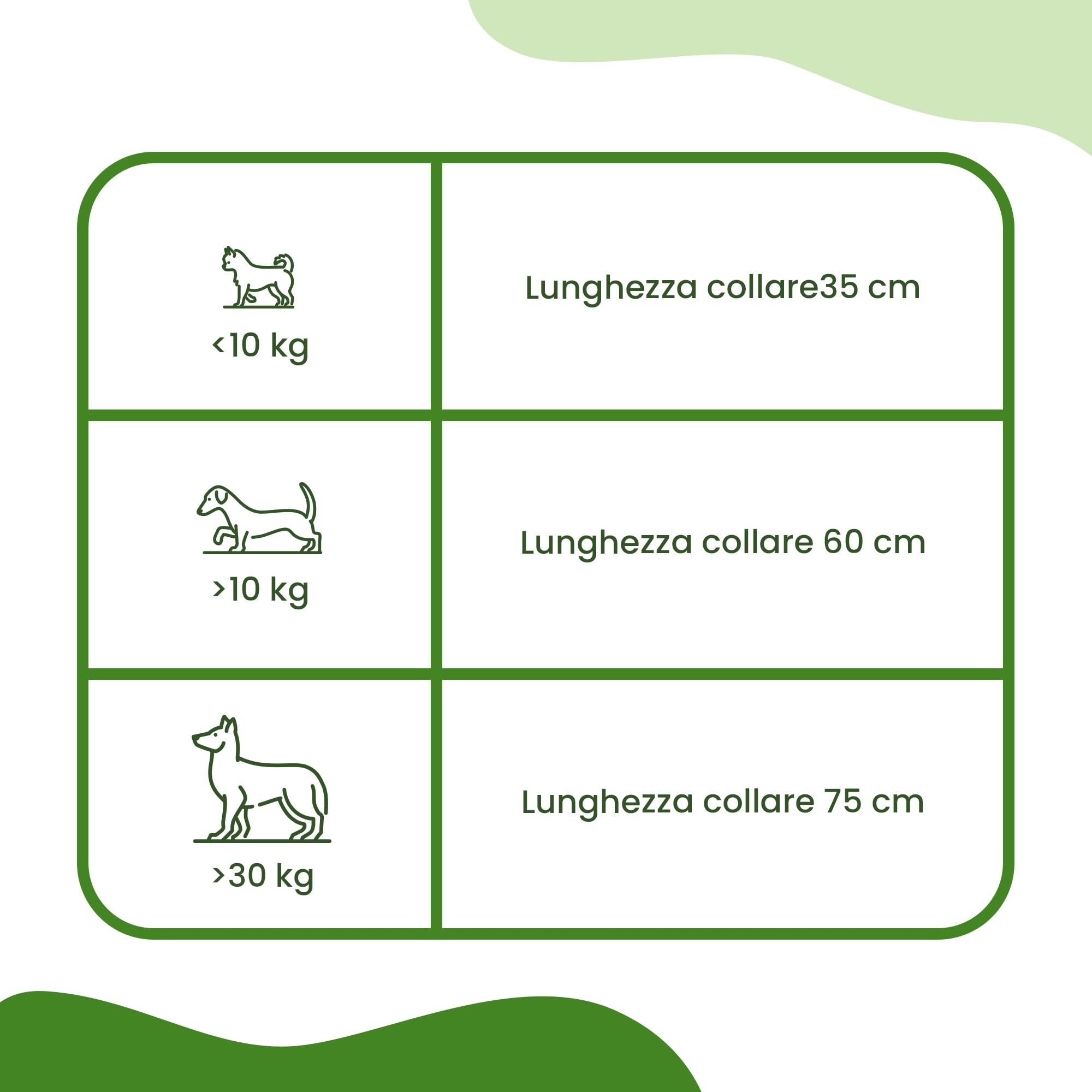 CAMON | Collier de protection pour chien (> 10 kg) avec huile de Neem, 60 cm, protection naturelle jusqu'à 2 mois