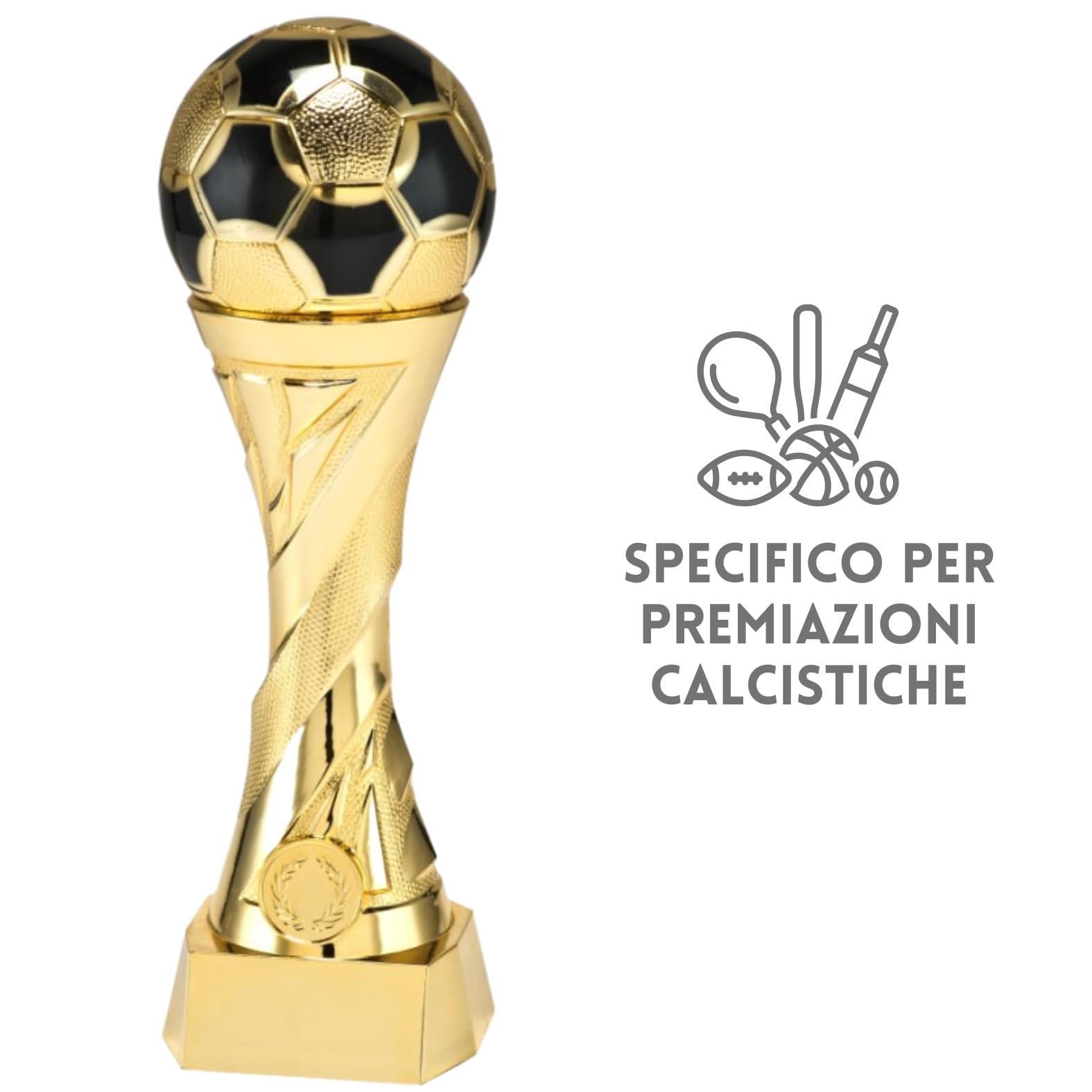 Premiazioni Calcio Personalizzate Coppe, Trofei e Premi Sportivi Calcistici con Targhetta Personalizzata Premio Giocatore, Portiere, Capocannoniere e Squadra