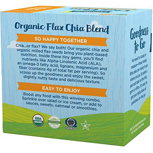 Carrington Farms Organic Flax Chia Paks, 12 Packets (Pack of 6), Packaging May Vary - Thumbnail 2