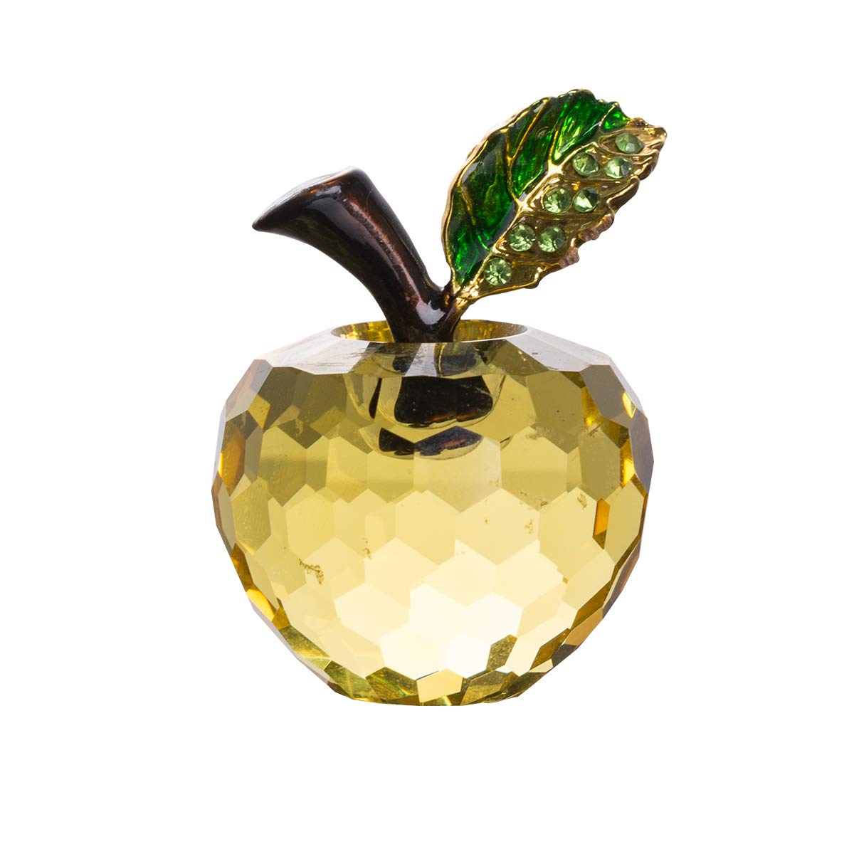 Amazon.co.jp: 多色透明 クリスタル りんご 形 40mm ガラス アート