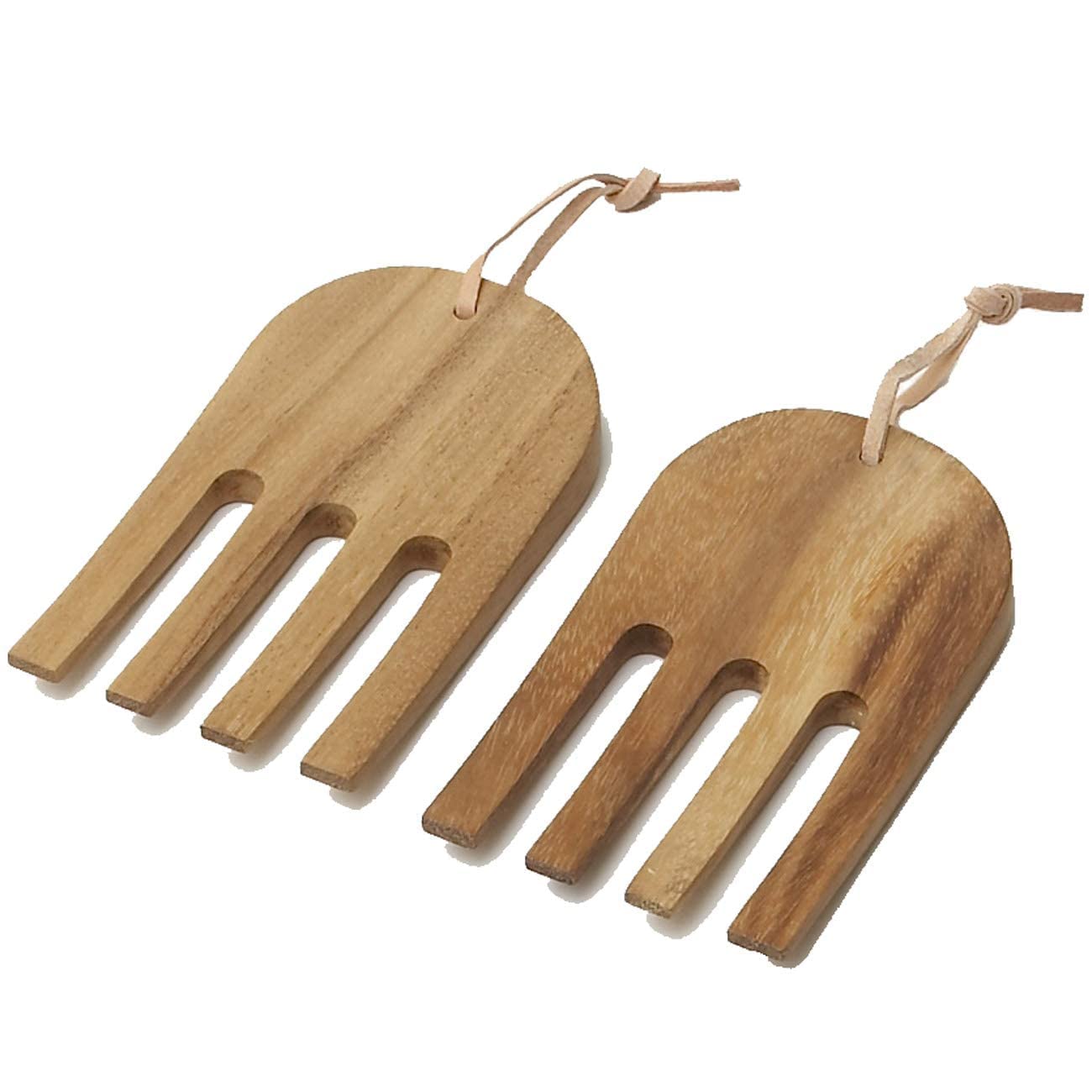 Woodard & Charles Servierschüssel-Set mit Servierhänden, Akaika-Holz, 30,5 x 12,7 cm, 3-teiliges Set