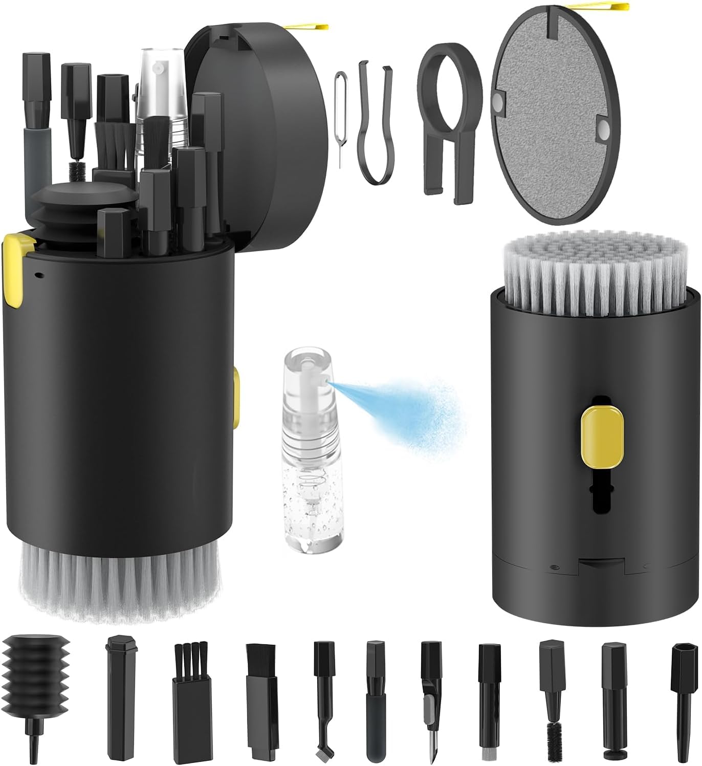 MeRaYo Multipurpose 20 in 1 Electronic Gadget Laptop Cleaner Kit Gadget Laptop Cleaning Kit Combo for Mobile Keyboard Computer Device (Black Color)-image-10