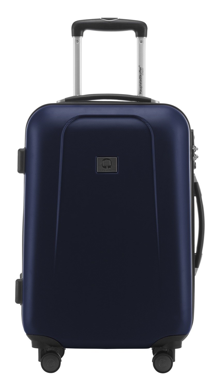 HAUPTSTADTKOFFER - Wedding - Bagaglio a mano Valigia Trolley da Cabina rigido TSA ABS 4 ruote, 55 cm, 42 litri, Blu Scuro