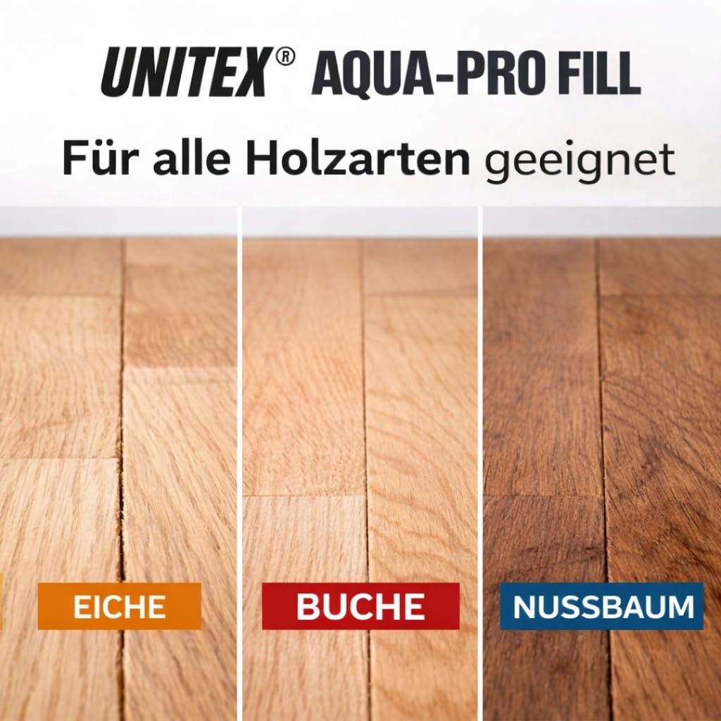 Fugenfüller Parkett 5L – Wasserbasierte Fugenkitt-Lösung für Holzspachtel – Mit Schleifstaub mischbar & schnell schleifbar – Profi Holzreparatur für Risse & Fugen – Geruchsarm & hohe Füllkraft