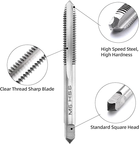Vista 24 de M12 x 1,25 rosca métrica y juego de troqueles, M12 x 0.049 in de acero de alta velocidad máquina máquina máquina juego de troquel mano derecha