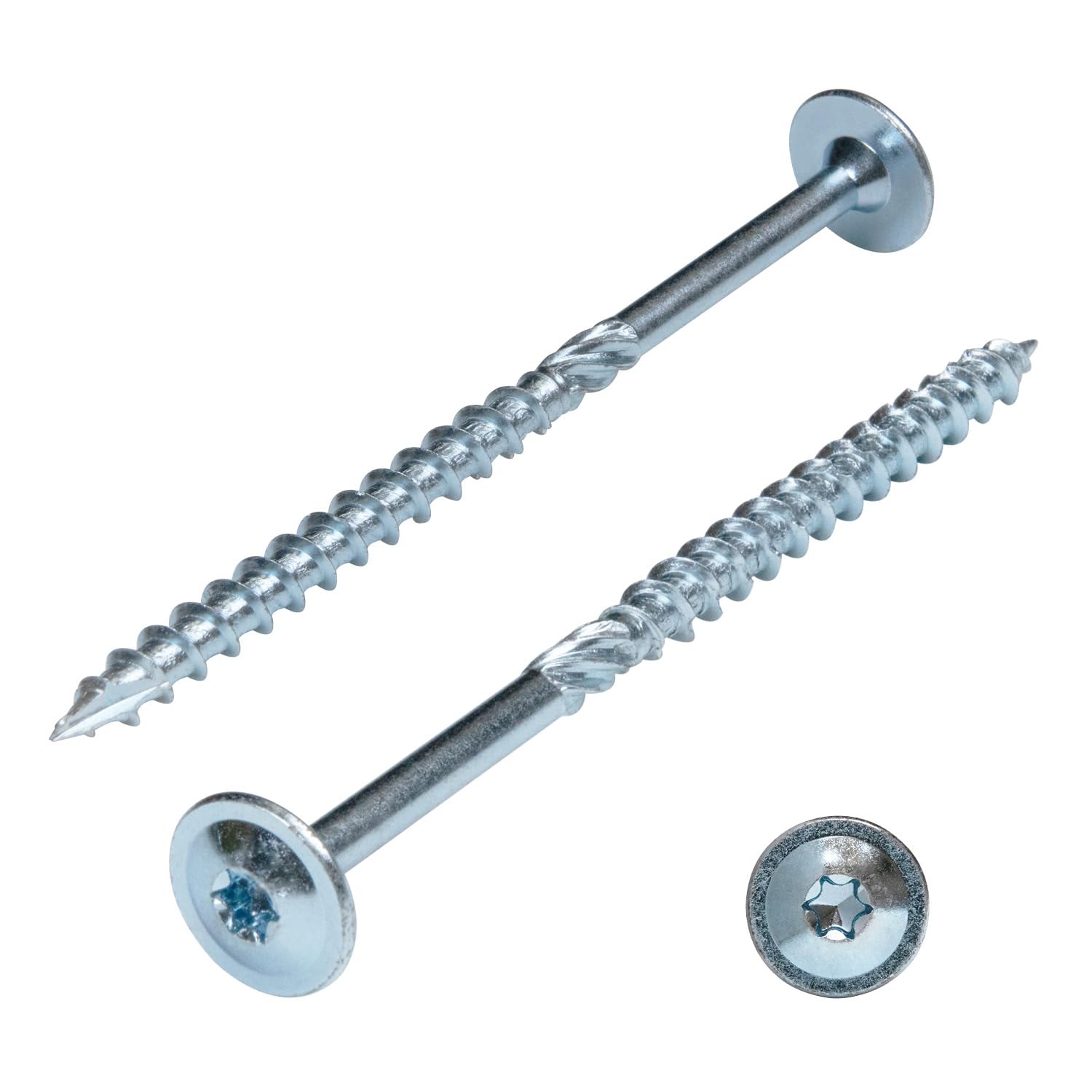 PARCO Tellerkopfschrauben, 100 Stück, 6x280 mm TX40 Verzinkt, CUT-Spitze, Holzbauschrauben für Konstruktionen, German Quality mit ETA Zulassung
