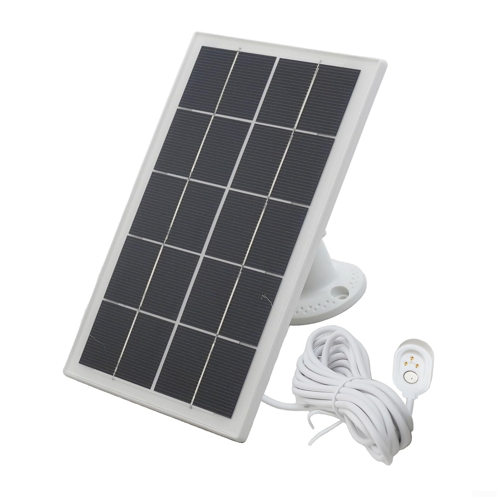 Pannello solare per fotocamere Arlo Pro 5S/4/3 Ultra/Ultra 2, per 10 W 5 V IP65 impermeabile, silicone monocristallino ad alta efficienza, supporto regolabile a 360°, cavo da 3 m (bianco)