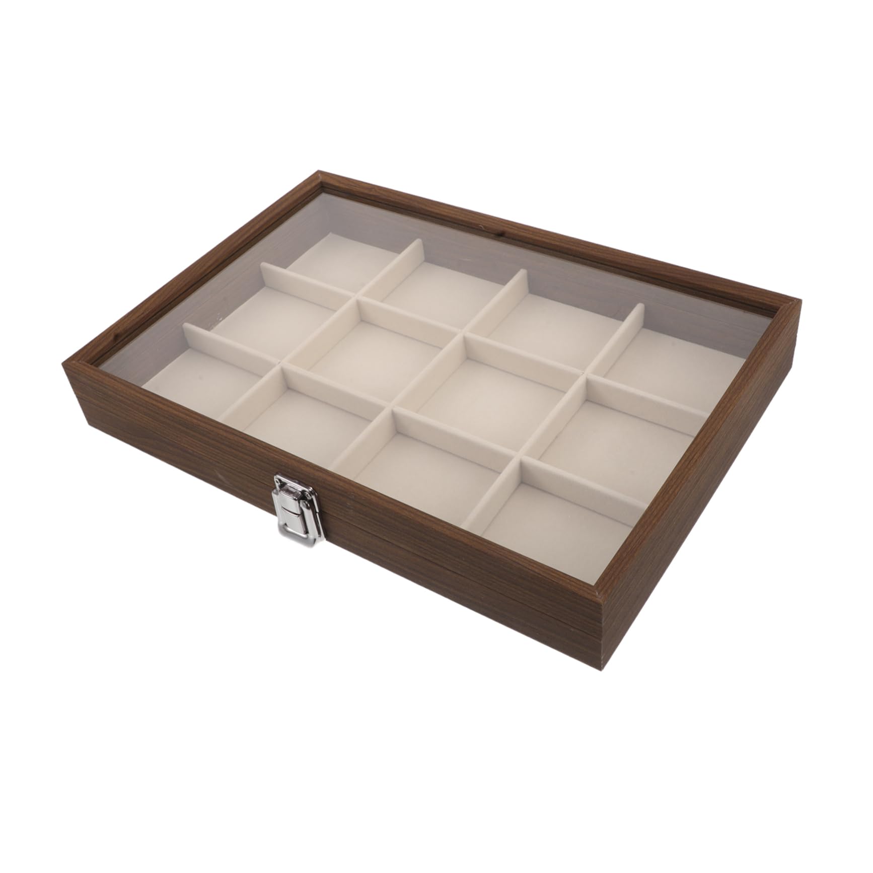 ORFOFE Caja De Almacenamiento De Joyas Collar De Soporte De Anillo Bandeja De Exhibición De Joyas Vitrina De Anillo Franela