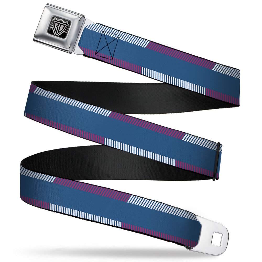 Cinturón de seguridad Buckle-Down Hash Mark Stripe regulable de 1 pulgada de ancho 8