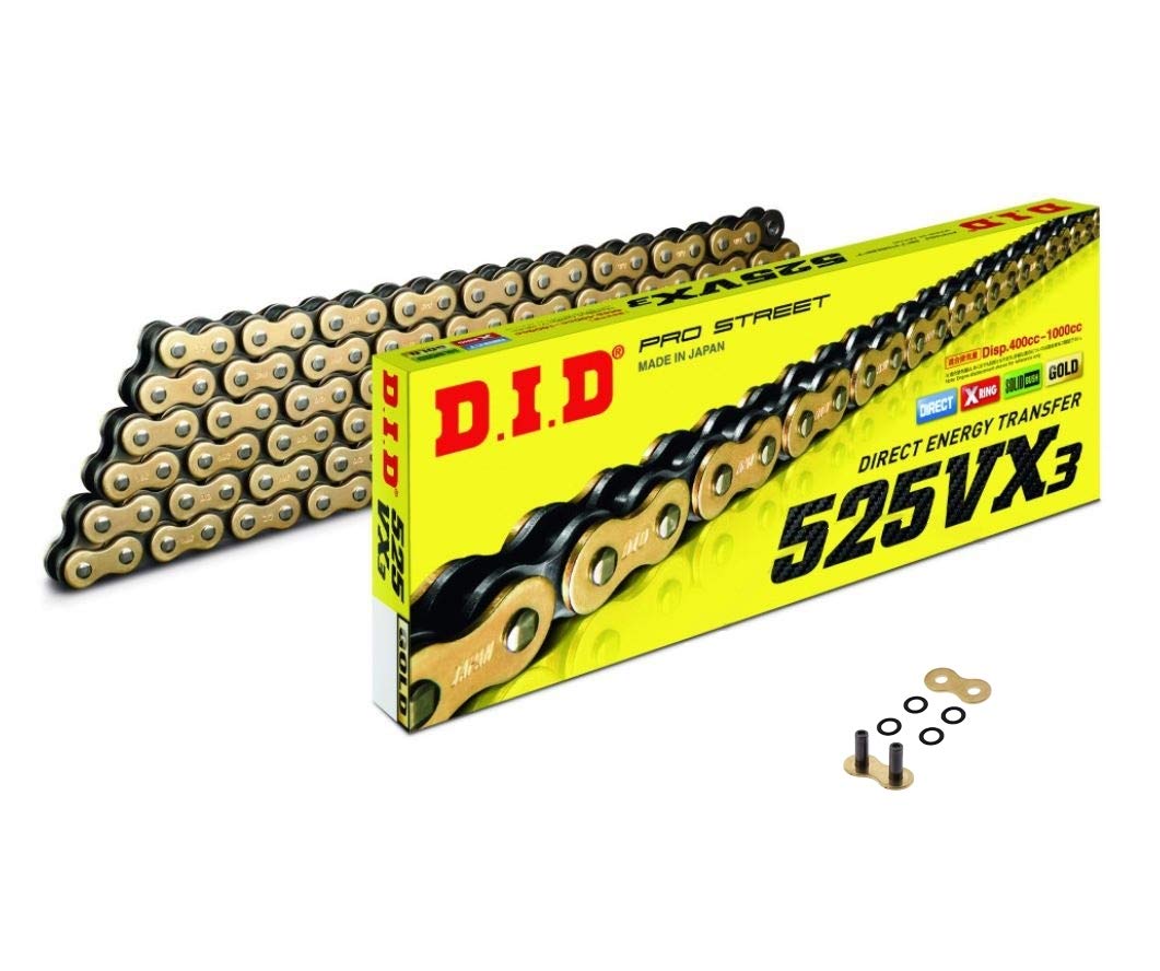 DID 525VX3 X-Ringkette Kettensatz verstärkt für Suzuki SV650S SV650SU, 15-44-108