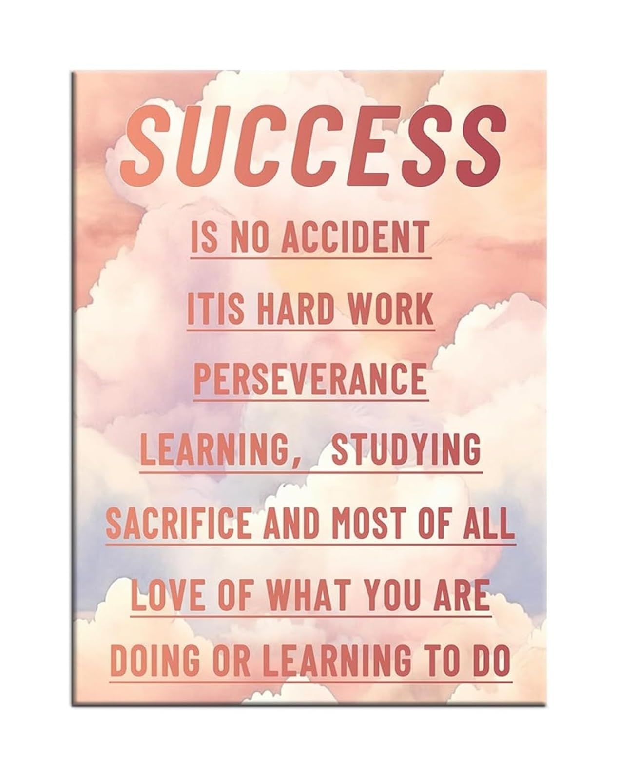 Motivational Entrepreneur Quotes Canvas Wall-Art Inspirational Achievement Poster for Home Office Bathroom Decor(Framed,08x12inch(20x30cm))