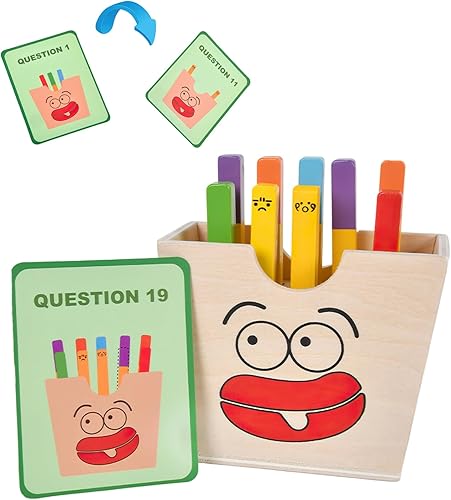 Juguetes de madera para clasificar y apilar papas fritas para niños pequeños, juguetes Montessori para niños de 3 años, juguetes educativos