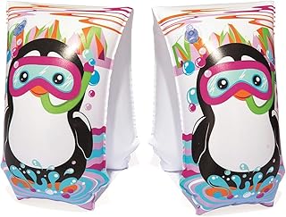 Penguin Chic Kids Inflatable Arm Floaties 30x15cm Helps Float and Learn to Swim Safely in Pools, Sea and Summer | From Generic
