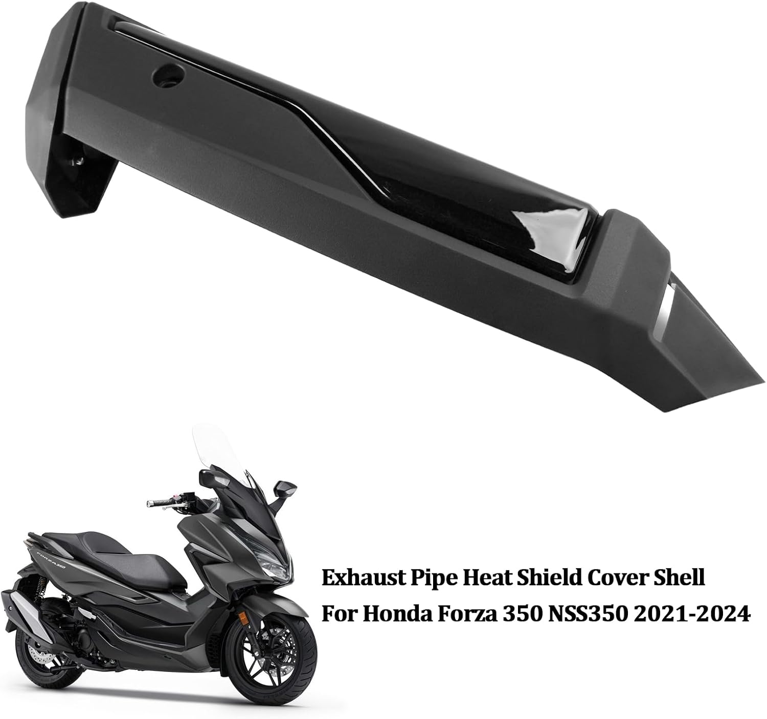 Artudatech Exhaust Pipe Heat Shield Cover Shell For Honda Forza 350 NSS350 2021-2024 Black