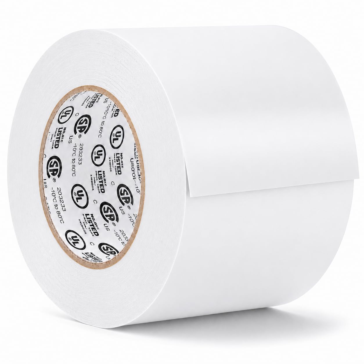 GGR Supplies EL-766AW White General Purpose Electrical Tape, 3 Inch x 66 Feet, 7 Mil PVC, UL/CSA Listed Core, 600V Flame-Retardant Insulation for Wire Splicing, Bundling &amp; Color Coding, Pack of 1