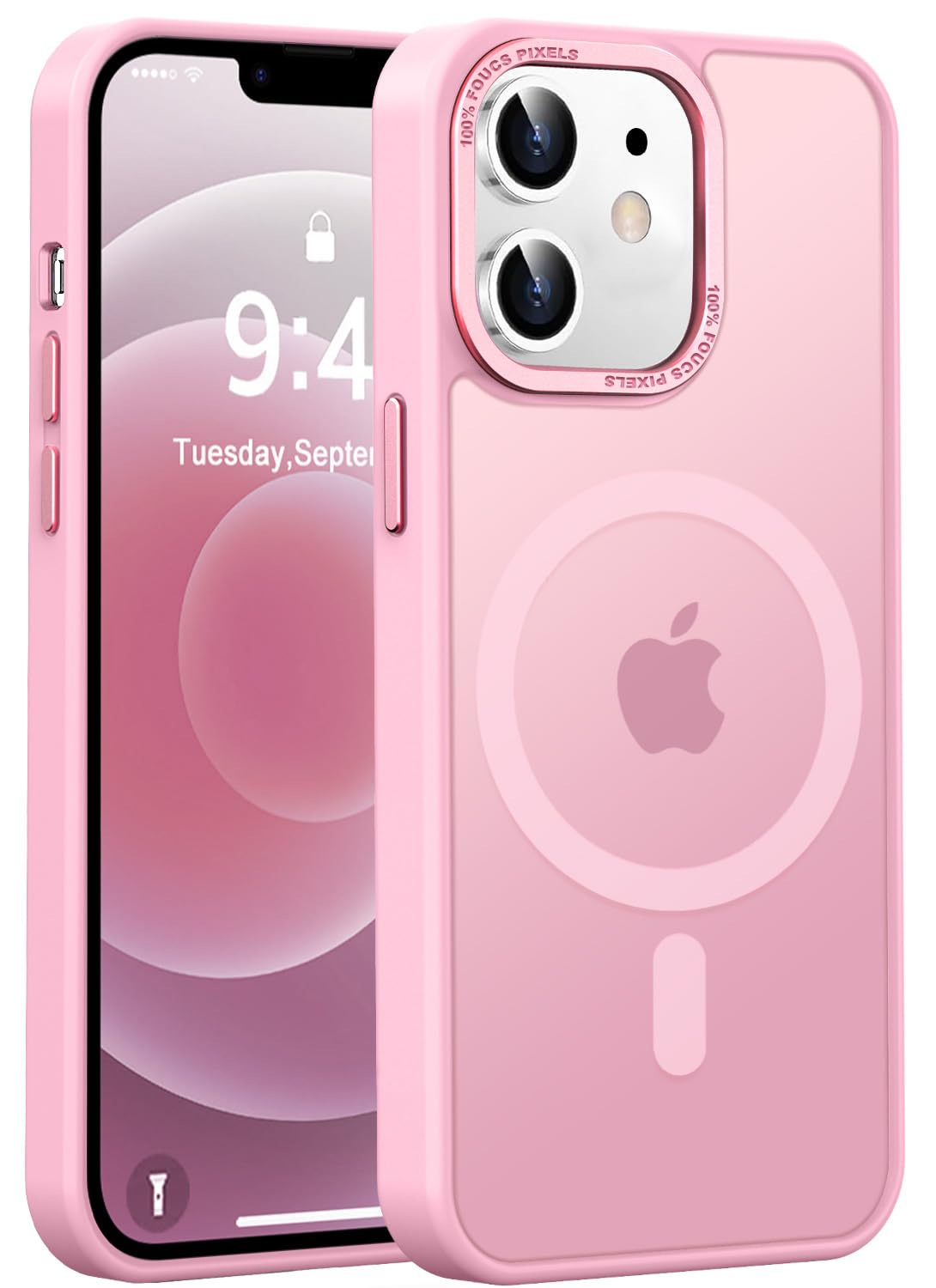 Newfuture Strong Magnetic Compatible with iPhone 17 Pro Case [13 FT Military Drop Protection] [Compatible with Magsafe] Slim Translucent Matte Shockproof with Anti-Fingerprint Phone Case, Tender Pink — view 232