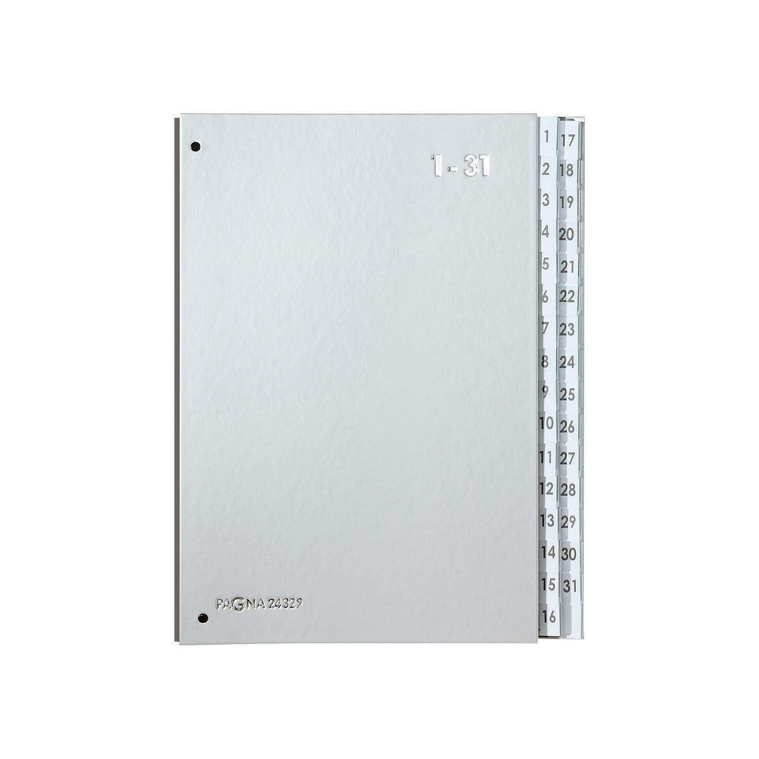 Organiser File 1-31, 32 Pieces, silver, black