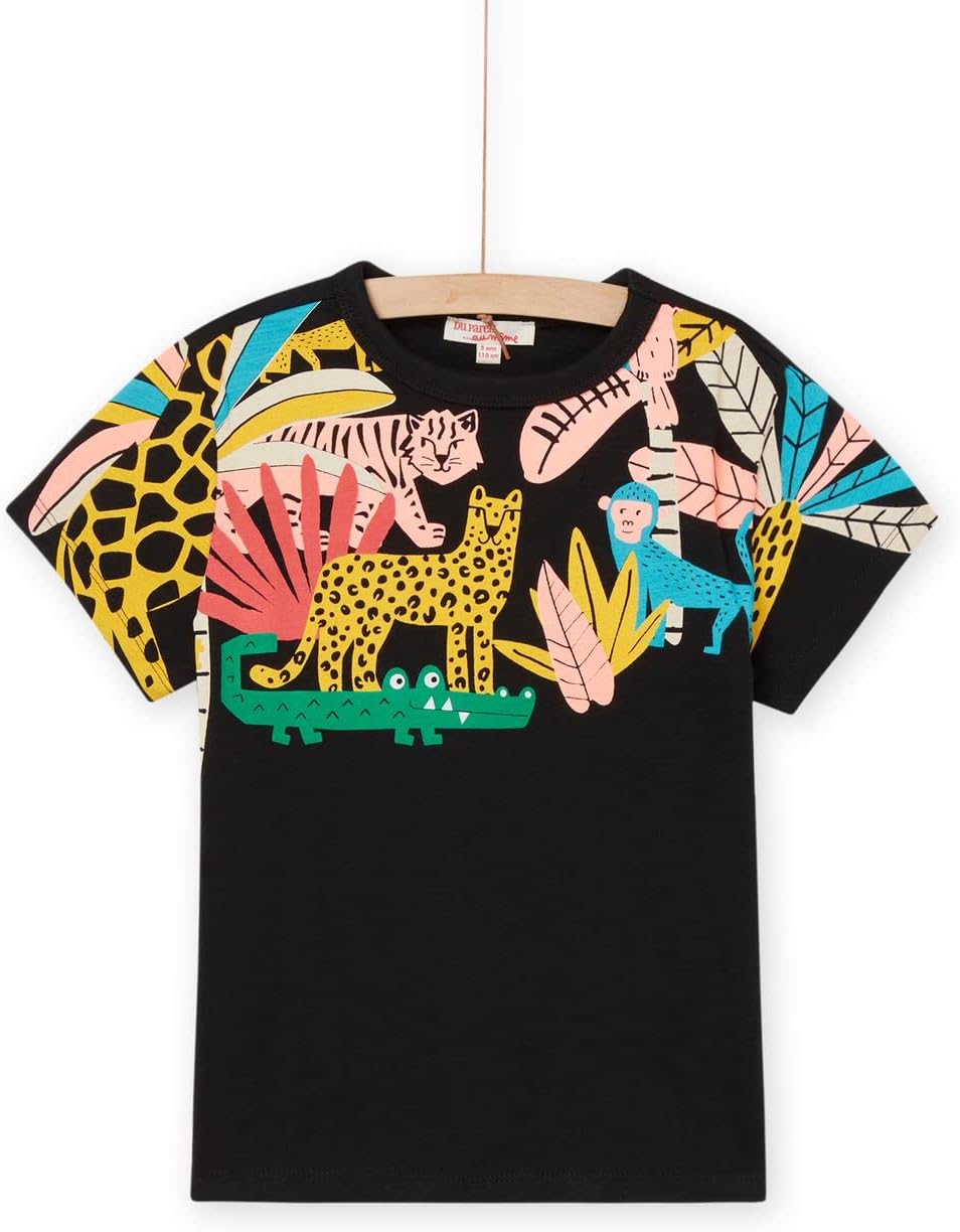 Du Pareil Au MêmeFor Boys Short Sleeve Animal Graphic T-Shirt