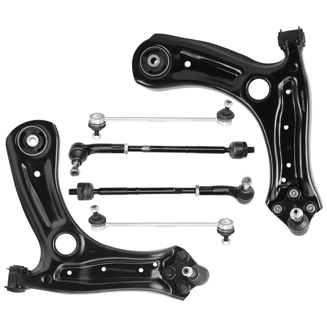 RIDEX 772S1197 Kit de réparation bras triangulaire Avant avec matériel de montage/fixation avec rotule axiale avec support en caoutchouc avec bielle/barre de poussée avec rotule de suspension
