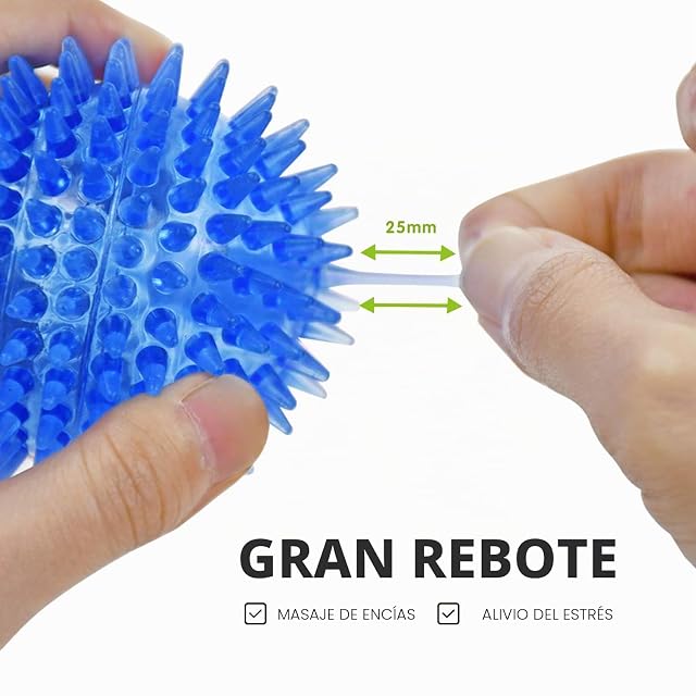Foto 5 de 8 de SHARLOVY Pelotas chirriantes para perros pequeños, bolas de goma para buscar, paquete de 3 colores brillantes