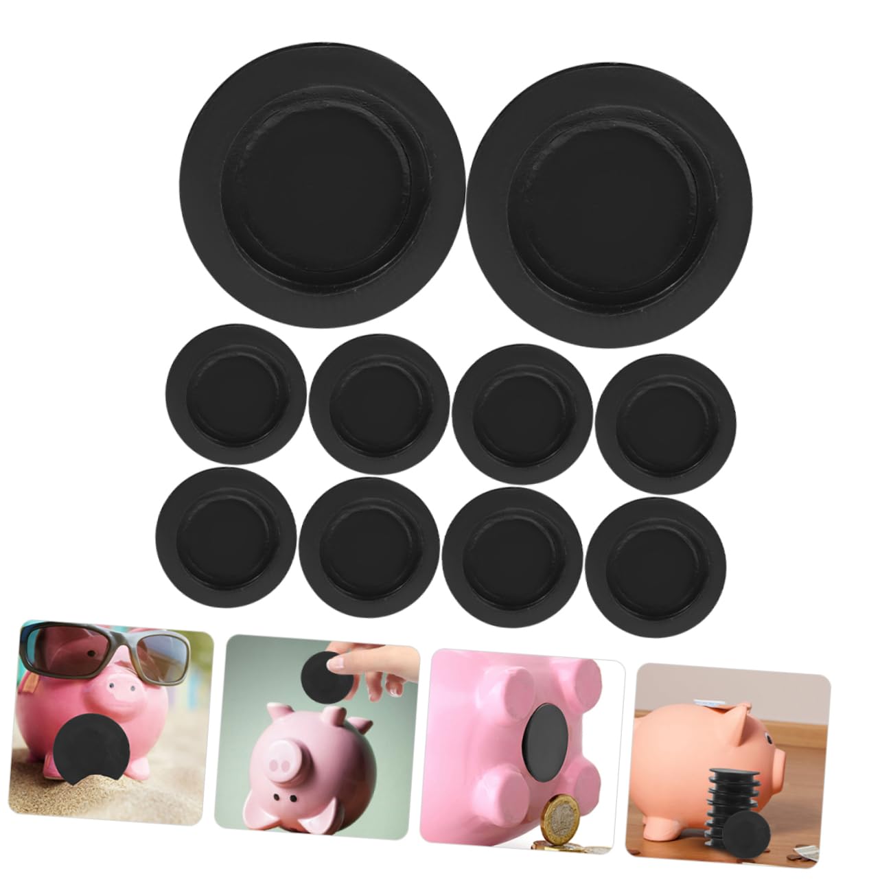 IMIKEYA Easy Install Jar Bottom Plugs 10 Pack Piggy Bank Bottom Plugs for Savings Jar Supplies