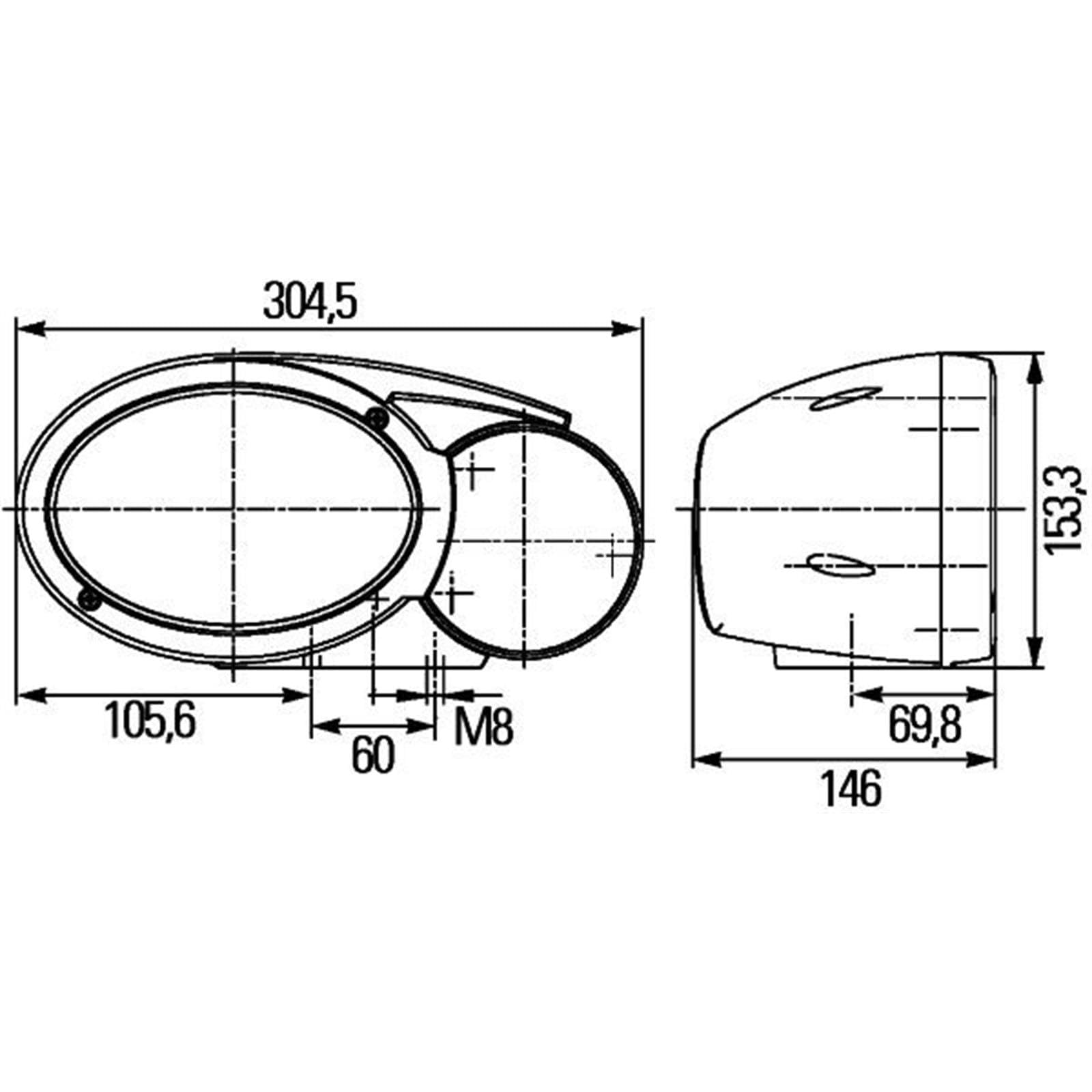 HELLA 1EB 996 167-041 Halógena-Faro principal - Combi 120 - 12/24V