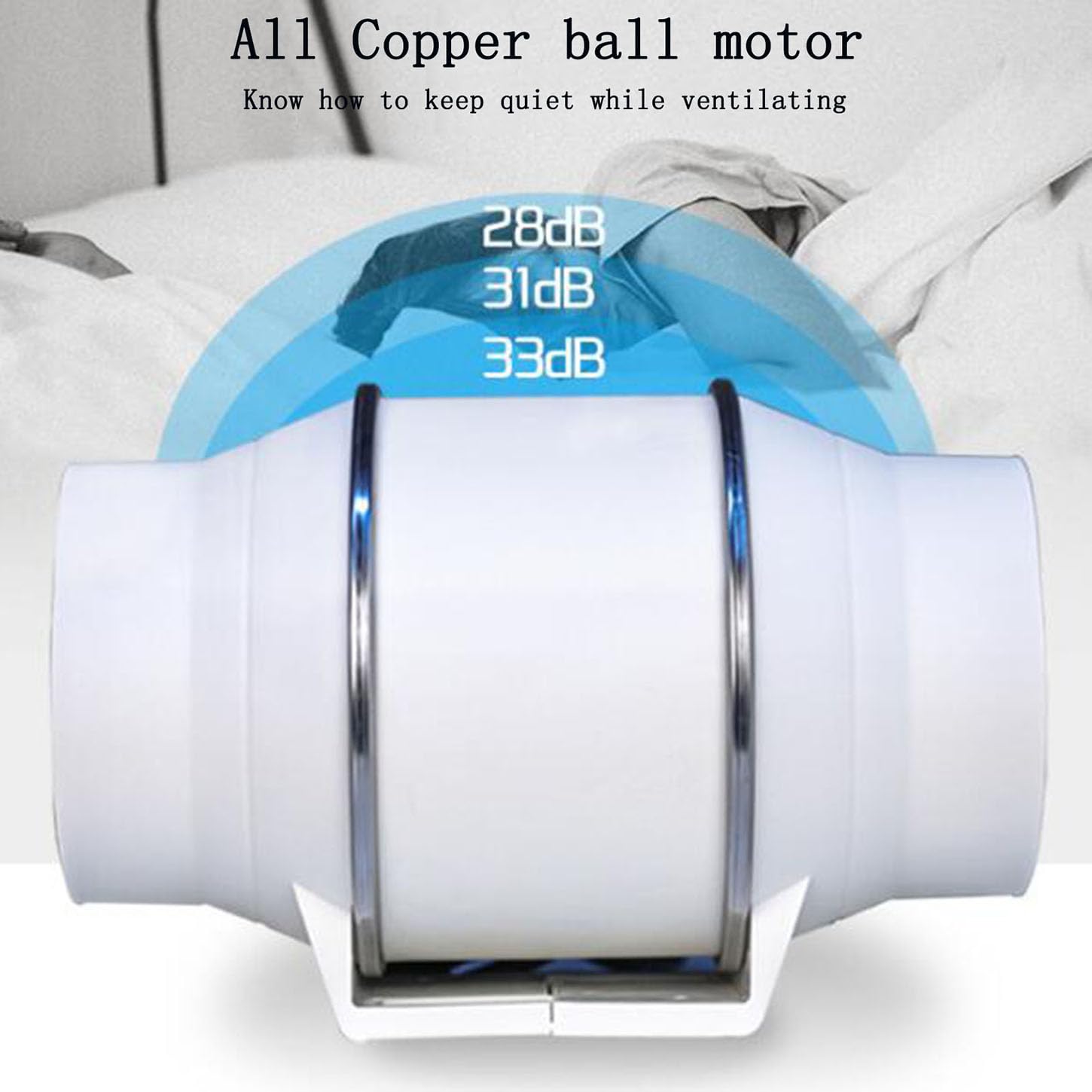 Ventola Aspirazione con Telecomando Senza Fili,Professionale Aspiratore Bagno,Estrattore Aria Silenzioso,Guscio Ignifugo,per Booster, Tenda di Crescita Soffiatore di Scarico,5 Inches