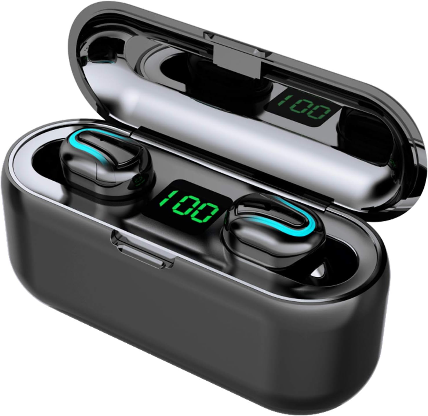 🔥 Flash Sale True Wireless Earbuds Bluetooth 5.0 Headphones Noise Cancelling with Charging Case HiFi Stereo Earbuds Built-in Mic IPX5 Waterproof in-Ear Headphones for Apple/iPhone/Android/Samsung/Sports Ear Buds