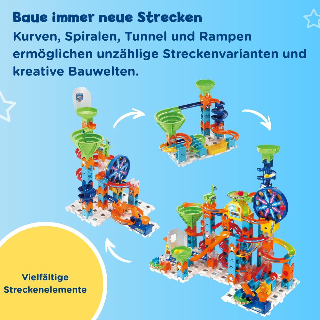 VTech 80-542349 Marble Rush Ultimate Set Electronic XL100E, Circuito de canicas, Juguete de construcción niños +4 años, Versión ESP