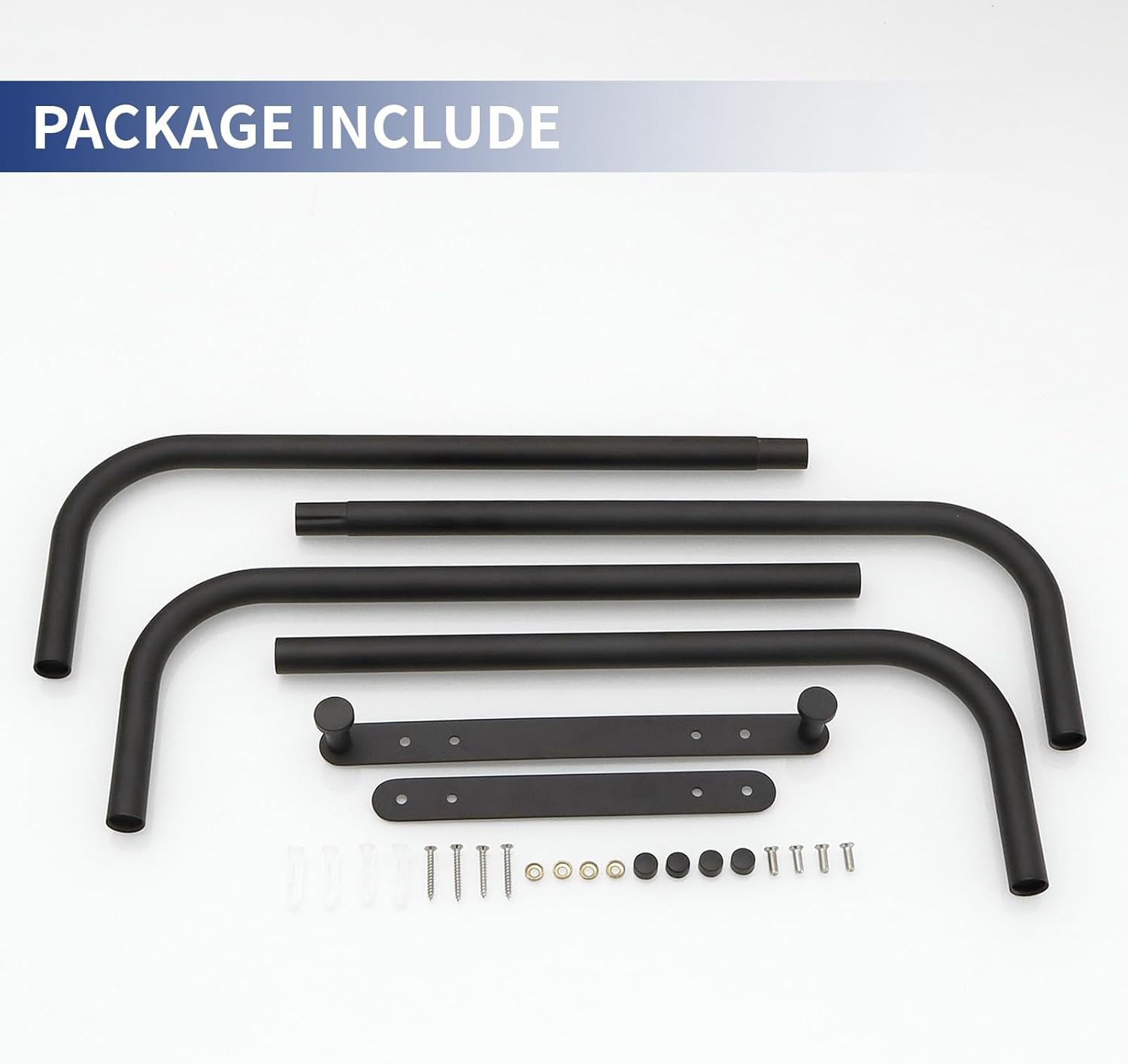 BWE Vessel Sink Faucet Waterfall Matte Black with Pop Up Drain Without Overflow Bundle with Tower Racks for Bathroom,Wall Mounted Bathroom Towel Storage,304 Stainless Steel Tower Holder with Two Hooks