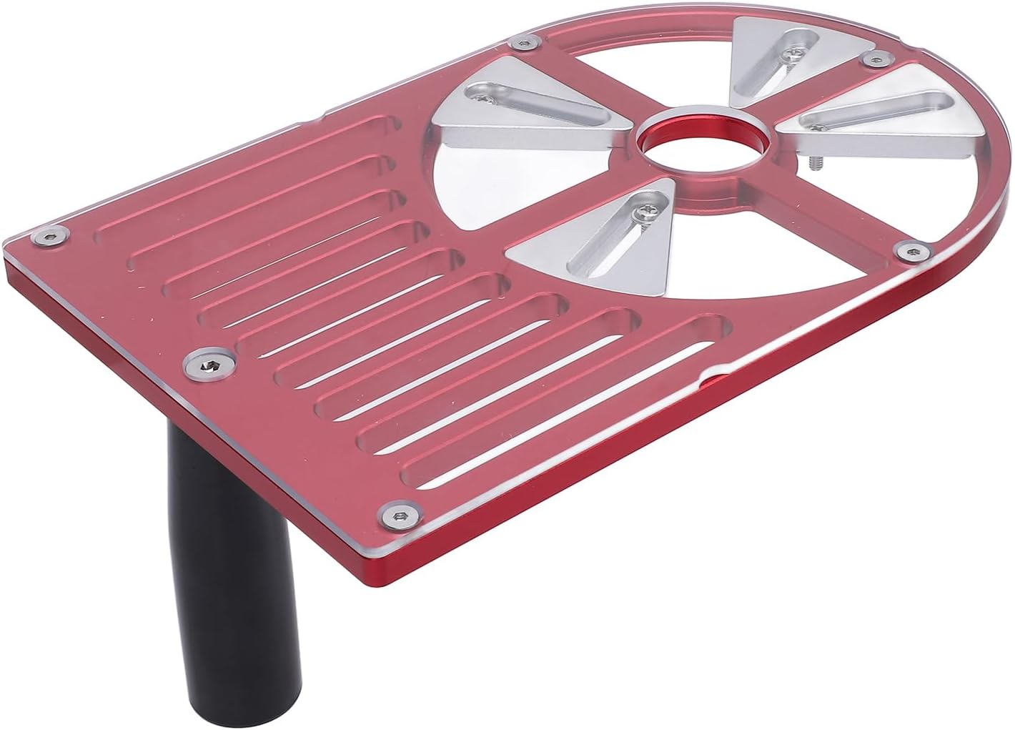 Trimming Machine Base Plate Adjustable Aluminum Alloy Workbench Base for Router Trimmer Tools 65mm to 132mm Diameter
