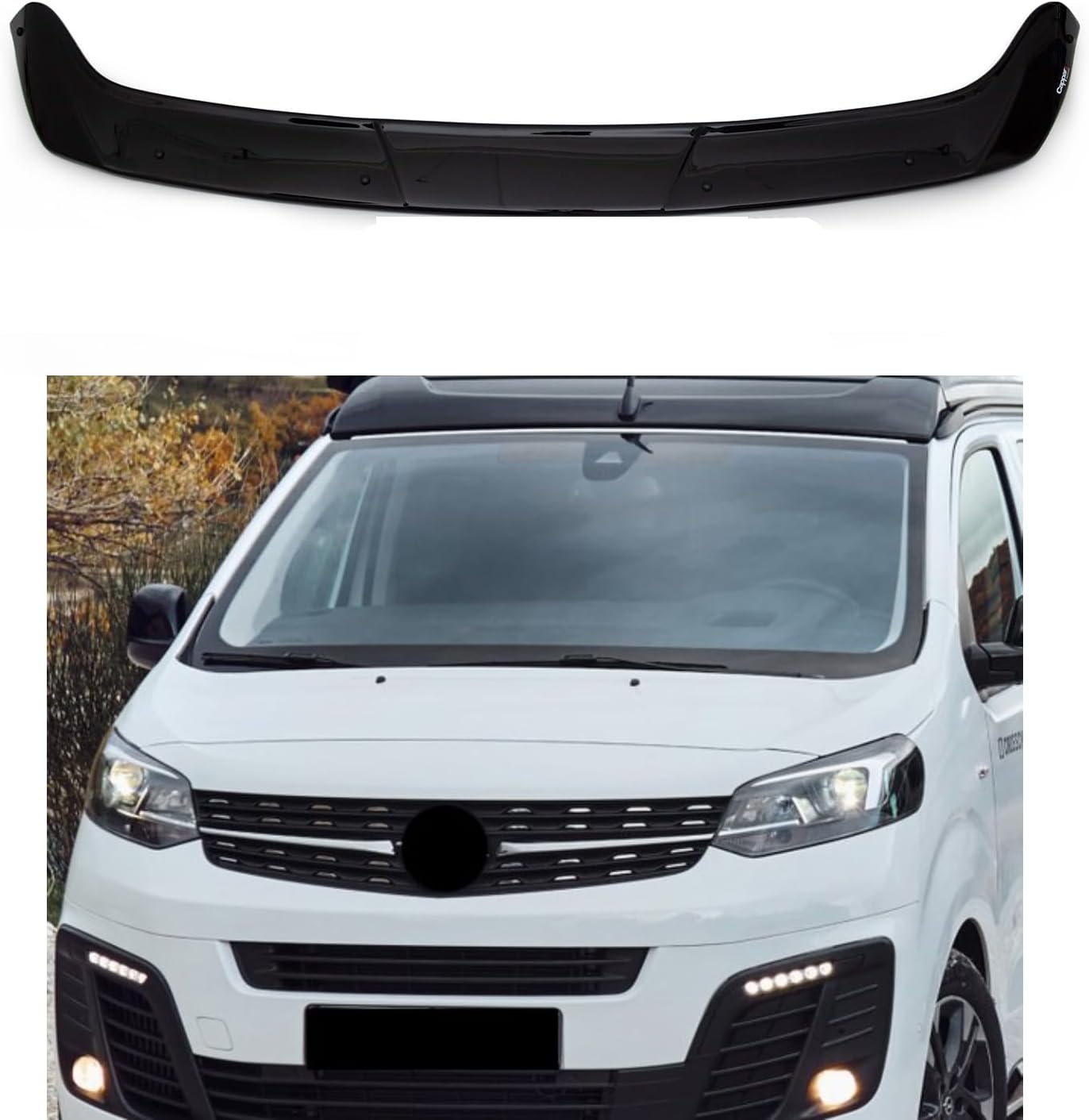 BMY Hood Deflector/Front Bug Shield Compatible for Opel Vivaro C 2019-2022 Hood Guard Bonnet Protector | Particles & Bug | Car Accessories