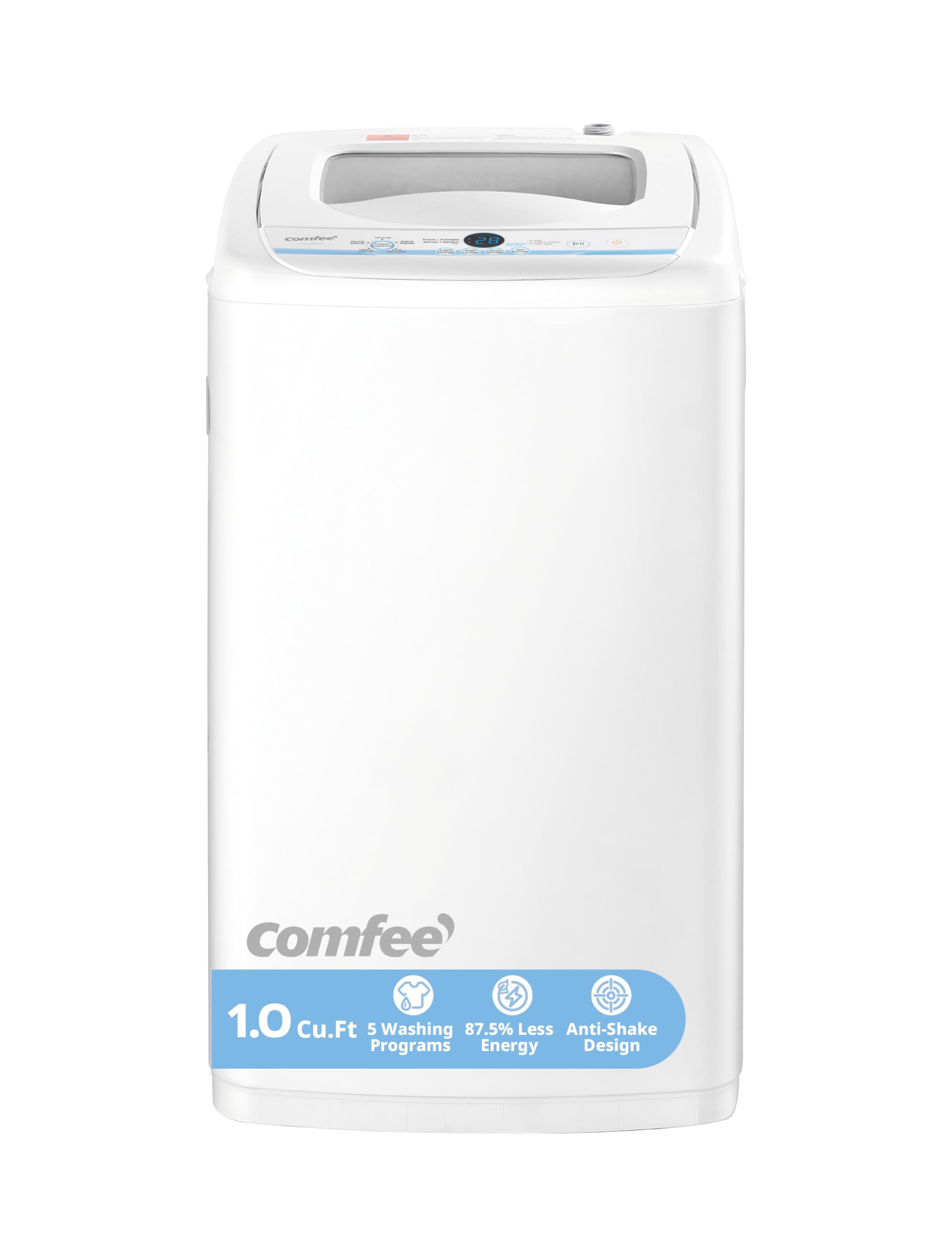 COMFEE' Portable Washing Machine 1.0 Cu.Ft, front view