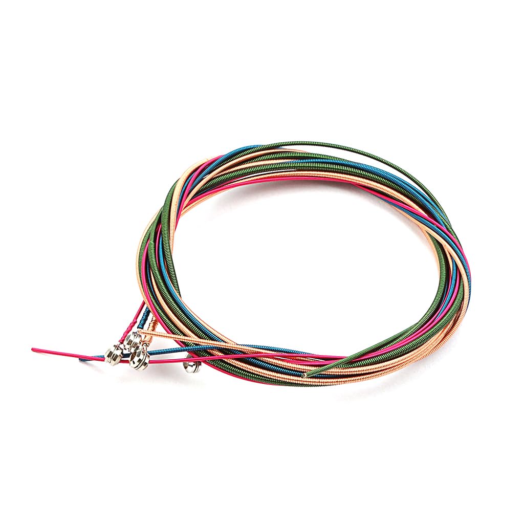 RuiJOTWAT Bass Strings 4 String Colorful Bass Strings Set for Electric Bass Guitar Parts