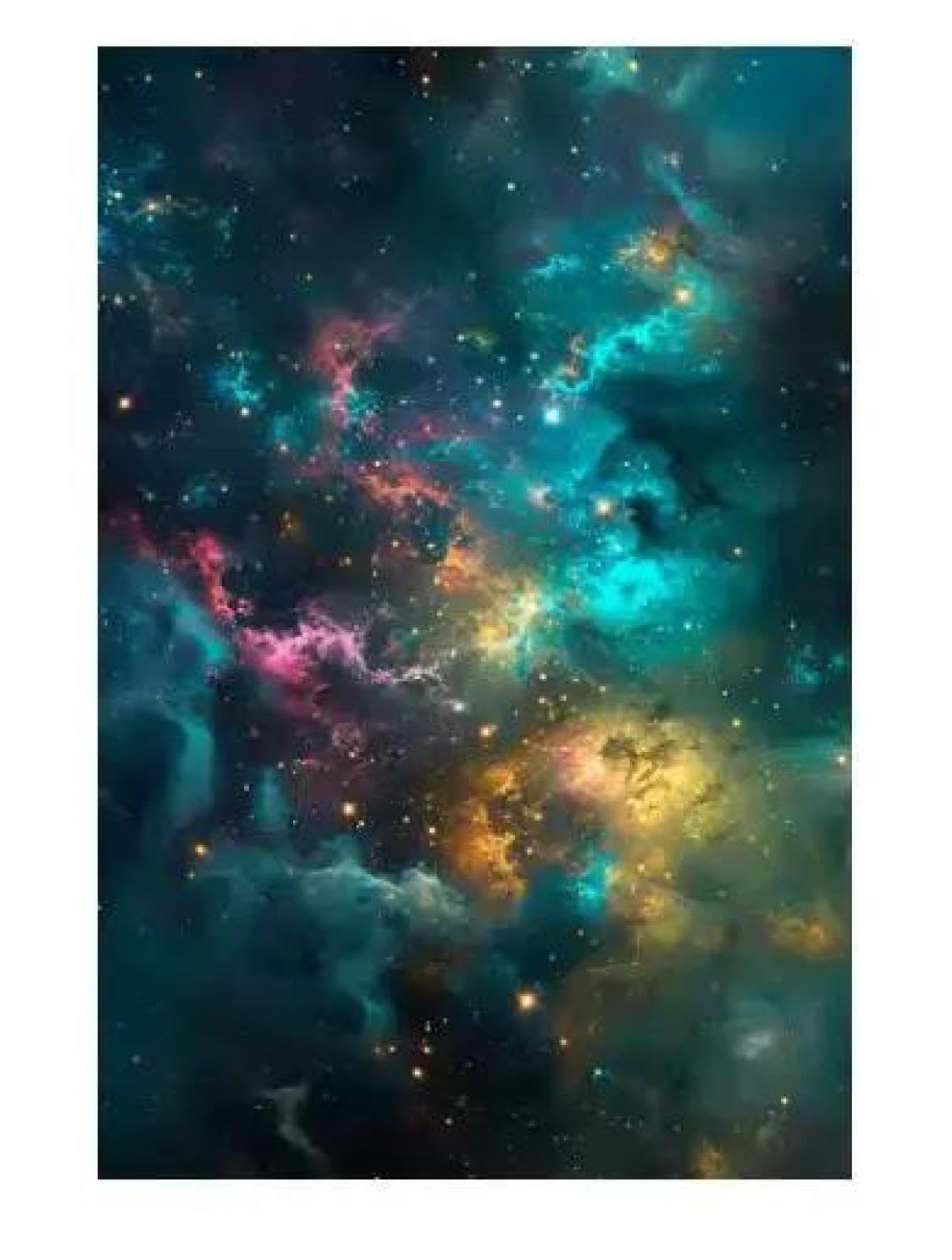 Yocheng Fantasy Artwork Room Decor Celestial Night Court Starry Village Skyline Printable Poster Night Moon Star Wall Art Poster 21x30cm No Frame